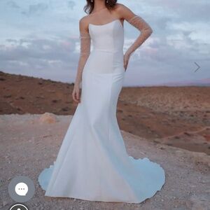 Jenny Yoo Bellamy Strapless Sheath Gown